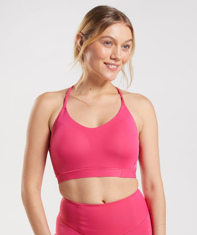 Women\'s Gymshark Studio Sports Bra Pink | CA 50AN67